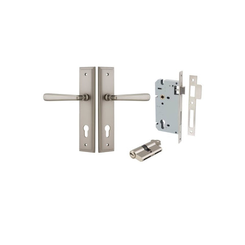 Iver Copenhagen Door Lever Handle On Stepped Backplate - primehardware