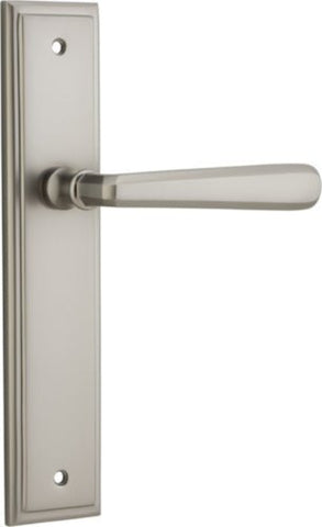 Iver Copenhagen Door Lever Handle On Stepped Backplate - primehardware