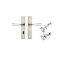 Iver Copenhagen Door Lever on Chamfered Backplate — Separate Privacy Kit