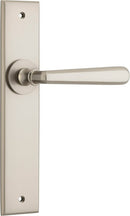 Iver Copenhagen Door Lever on Chamfered Backplate — Passage Lever Set Only