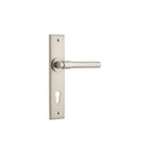 Iver Helsinki Door Lever Handle On Chamfered Backplate - primehardware