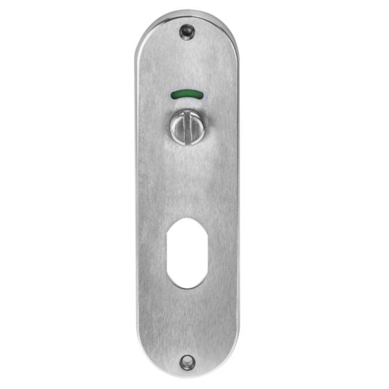 Lockwood 2919 Round End Plate with Privacy Indicator Emergency Turn & Low Cylinder Satin Chrome 2919SC - primehardware