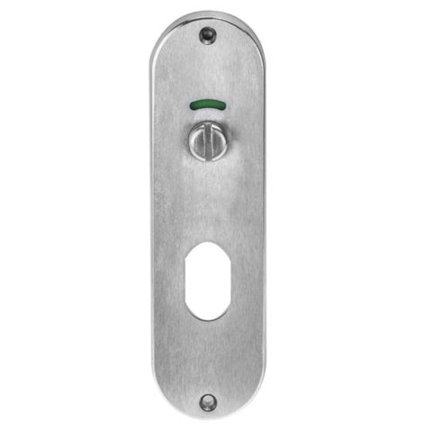 Lockwood 2919 Round End Plate with Privacy Indicator Emergency Turn & Low Cylinder Satin Chrome 2919SC - primehardware