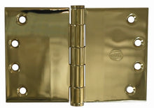 Superior Brass Broad Butt Hinge Fixed Pin Inc Screws PVD Polished Brass PVD Anti-Tarnish Brass 100x150x3mm (Pair)