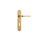Iver Annecy Solid Brass Door Lever on Oval Backplate | Entrance Lever Set Only | 9 Finishes - Brushed Brass