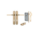 Iver Annecy Solid Brass Door Lever on Oval Backplate | Entrance Kit (Key/Key) | 9 Finishes - Brushed Brass
