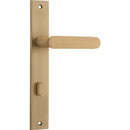 IVER Bronte Door Lever Handle On Rectangular Backplate | Privacy Lever Set Only | 7 Finishes - Brushed Brass