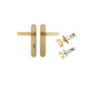Iver Bronte Solid Brass Door Lever on Oval Backplate | Separate Privacy Kit | 7 Finishes - Brushed Brass