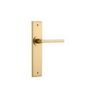 Iver Baltimore Door Lever Handle on Chamfered Backplate | Passage Lever Set Only | 7 Finishes - Brushed Brass