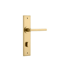 Iver Baltimore Door Lever Handle on Chamfered Backplate | Privacy Lever Set Only | 7 Finishes