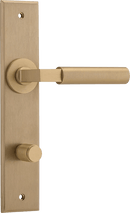Iver Berlin Door Lever Handle On Chamfered Rectangular Backplate - primehardware