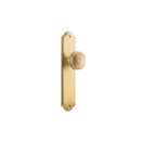 IVER Paddington Door Knob On Shouldered Backplate | Passage Lever Set Only | 9 Finishes - Brushed Brass