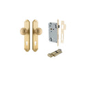 IVER Paddington Door Knob On Shouldered Backplate | Entrance Kit (Key/Thumb) | 9 Finishes - Brushed Brass