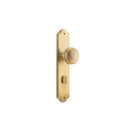IVER Paddington Door Knob On Shouldered Backplate | Privacy Lever Set Only | 9 Finishes - Brushed Brass