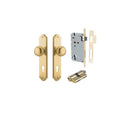 IVER Cambridge Door Knob On Shouldered Backplate | Entrance Kit (Key/Key) | 9 Finishes - Brushed Brass