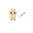 IVER Cambridge Door Knob On Shouldered Backplate | Passage Kit | 9 Finishes - Brushed Brass