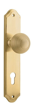 IVER Guildford Door Knob On Shouldered Backplate | Entrance Kit (Key/Thumb) | 8 Finishes - lifestyle