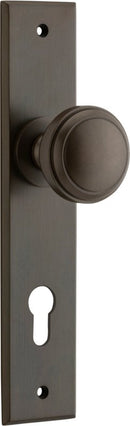 Iver Paddington Door Knob On Chamfered Backplate - primehardware