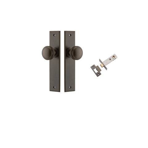 Iver Paddington Door Knob On Chamfered Backplate - primehardware