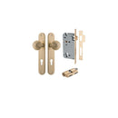 IVER Guildford Door Knob On Oval Backplate | Entrance Kit (Key/Key) | 9 Finishes - Brushed Brass