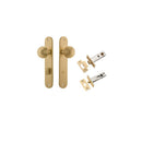IVER Guildford Door Knob On Oval Backplate | Separate Privacy Kit | 9 Finishes - Brushed Brass