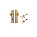 IVER Paddington Door Knob On Stepped Backplate | Separate Privacy Kit | 9 Finishes - Brushed Brass