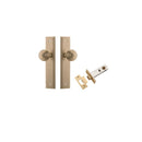 IVER Guildford Door Knob On Stepped Backplate | Passage Kit | 9 Finishes - Brushed Brass