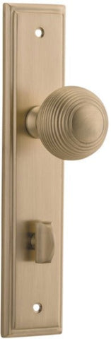 Iver Guildford Door Knob On Stepped Backplate - primehardware