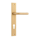 IVER Oslo Lever Door Handle On Rectangular Backplate | Entrance Lever Set Only | 9 Finishes - Brushed Brass