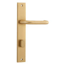 IVER Oslo Lever Door Handle On Rectangular Backplate | Privacy Lever Set Only | 9 Finishes - Brushed Brass