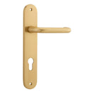 Iver Oslo Lever Door Handle On Oval Backplate - primehardware