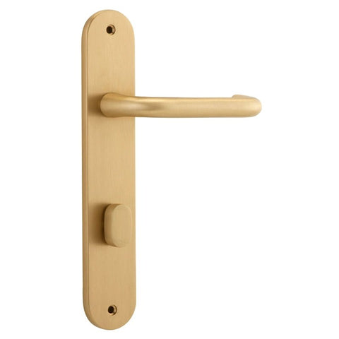 Iver Oslo Lever Door Handle On Oval Backplate - primehardware