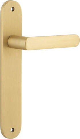 Iver Osaka Door Lever Handle On Oval Backplate - primehardware