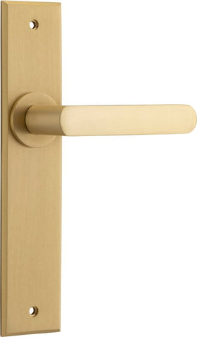 Iver Osaka Door Lever Handle On Chamfered Backplate - primehardware