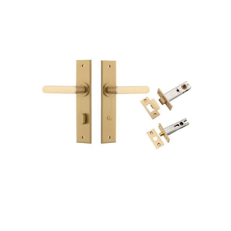 Iver Osaka Door Lever Handle On Chamfered Backplate - primehardware