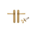 Iver Copenhagen Solid Brass Door Lever on Oval Backplate | Passage Kit | 7 Finishes - Brushed Brass