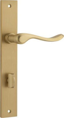 IVER Stirling Door Lever Handle On Rectangular Backplate | Privacy Lever Set Only | 8 Finishes