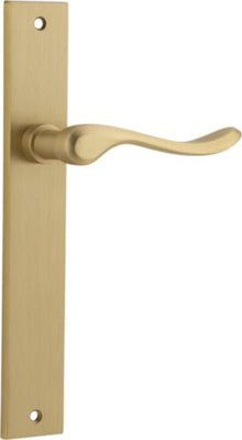 IVER Stirling Door Lever Handle On Rectangular Backplate | Passage Lever Set Only | 8 Finishes