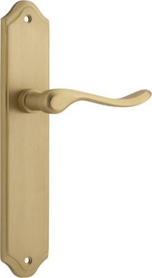 IVER Stirling Door Lever Handle On Shouldered Backplate | Passage Lever Set Only | 8 Finishes