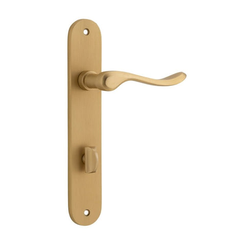 Iver Stirling Door Lever Handle On Oval Backplate - primehardware