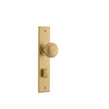 IVER Cambridge Door Knob On Chamfered Backplate | Privacy Lever Set Only | 9 Finishes