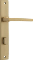 IVER Baltimore Door Lever Handle On Rectangular Backplate | Privacy- Lever Only | 7 Finishes - Brushed Brass