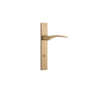IVER Oxford Door Lever Handle On Rectangular Backplate | Privacy Lever Set Only | 4 Finishes - Brushed Brass