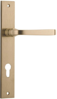 IVER Annecy Door Lever Handle On Rectangular Backplate | Entrance Lever Set Only | 9 Finishes