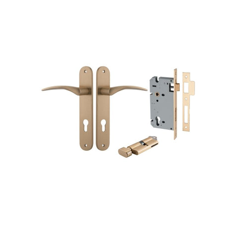 Iver Oxford Door Lever Handle On Oval Backplate - primehardware
