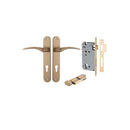 Iver Oxford Solid Brass Door Lever on Oval Backplate | Entrance Kit (Key/Thumb) | 4 Finishes - Brushed Brass