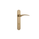 Iver Oxford Solid Brass Door Lever on Oval Backplate | Privacy Lever Set Only | 4 Finishes - Brushed Brass