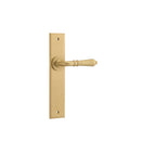 Iver Sarlat Door Lever Handle On Chamfered Backplate - primehardware