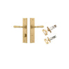 Iver Sarlat Door Lever Handle On Chamfered Backplate - primehardware