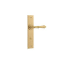IVER Sarlat Door Lever Handle On Chamfered Backplate | Privacy Lever Set Only | 10 Finishes - Brushed Brass